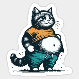 Chubby Cat Sticker